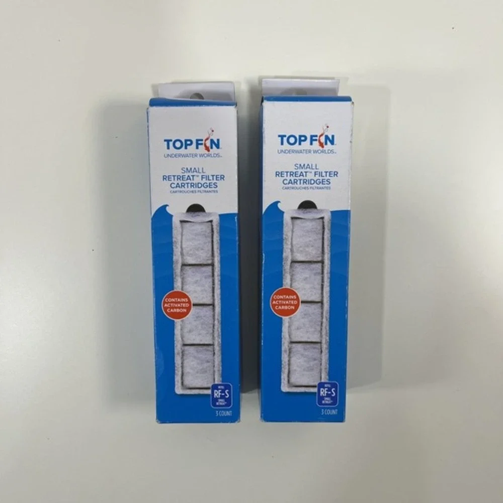 Top Fin Retreat Filter Cartridges RF-S (6 Count) 6 Month Supply Aquarium Desktop